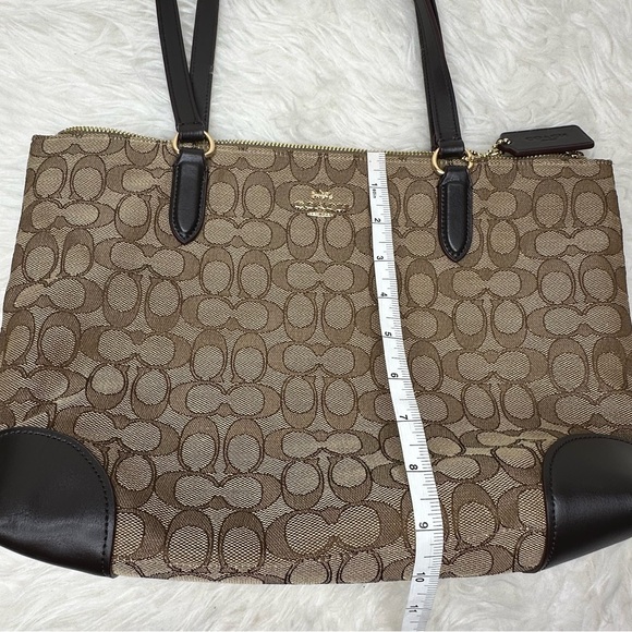 Coach Women’s Signature Zip Top Tope Bag - Picture 8 of 9